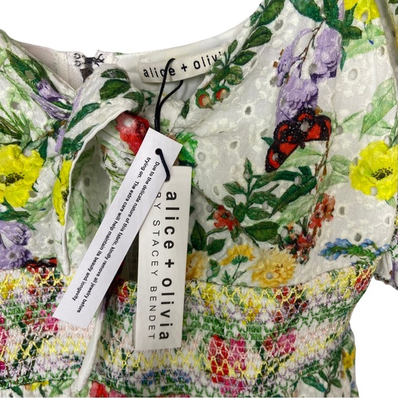 Alice + Olivia Multicolor‎ Floral Mini Dress Size 2 - Picture 7 of 9
